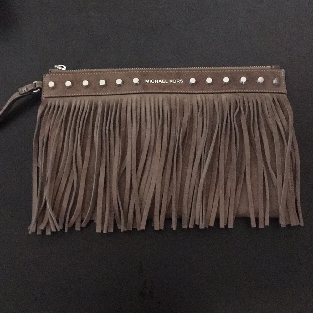 Michael Kors Billy extra large clutch suede